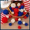 40PCS 4th of July Vase Filler Red White and Blue Rattan Balls Patriotic Decorations Mixed Color Sphere Orbs Decor for Independence Day 3 Sizes 3 Colors(Red,White, Blue)